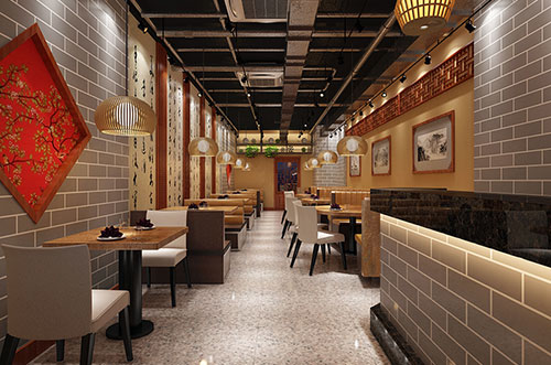 周口传统中式餐厅餐馆装修设计效果图